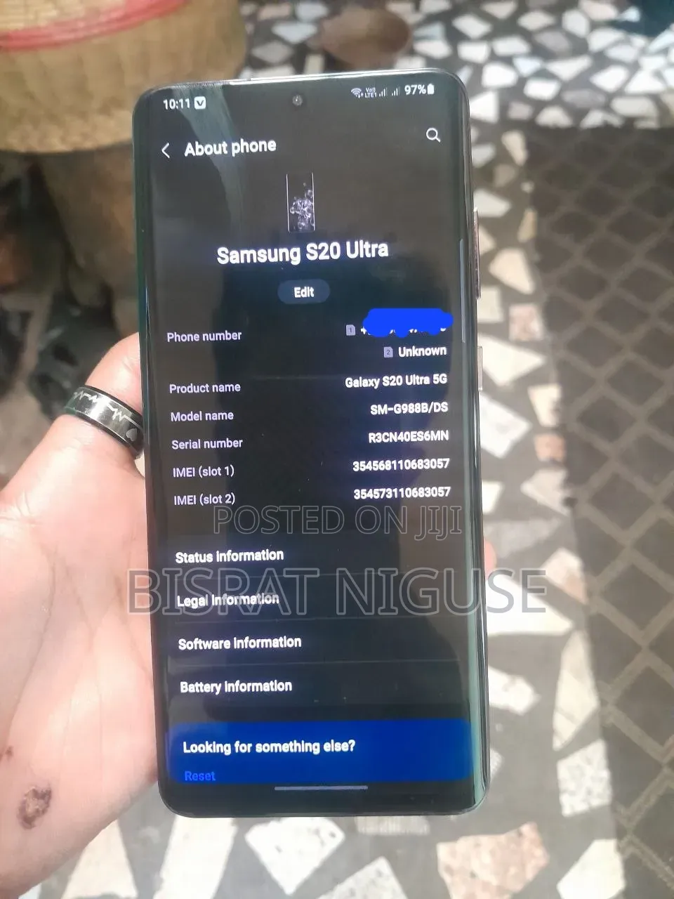 Samsung Galaxy S20 Ultra 5G 128 GB Black