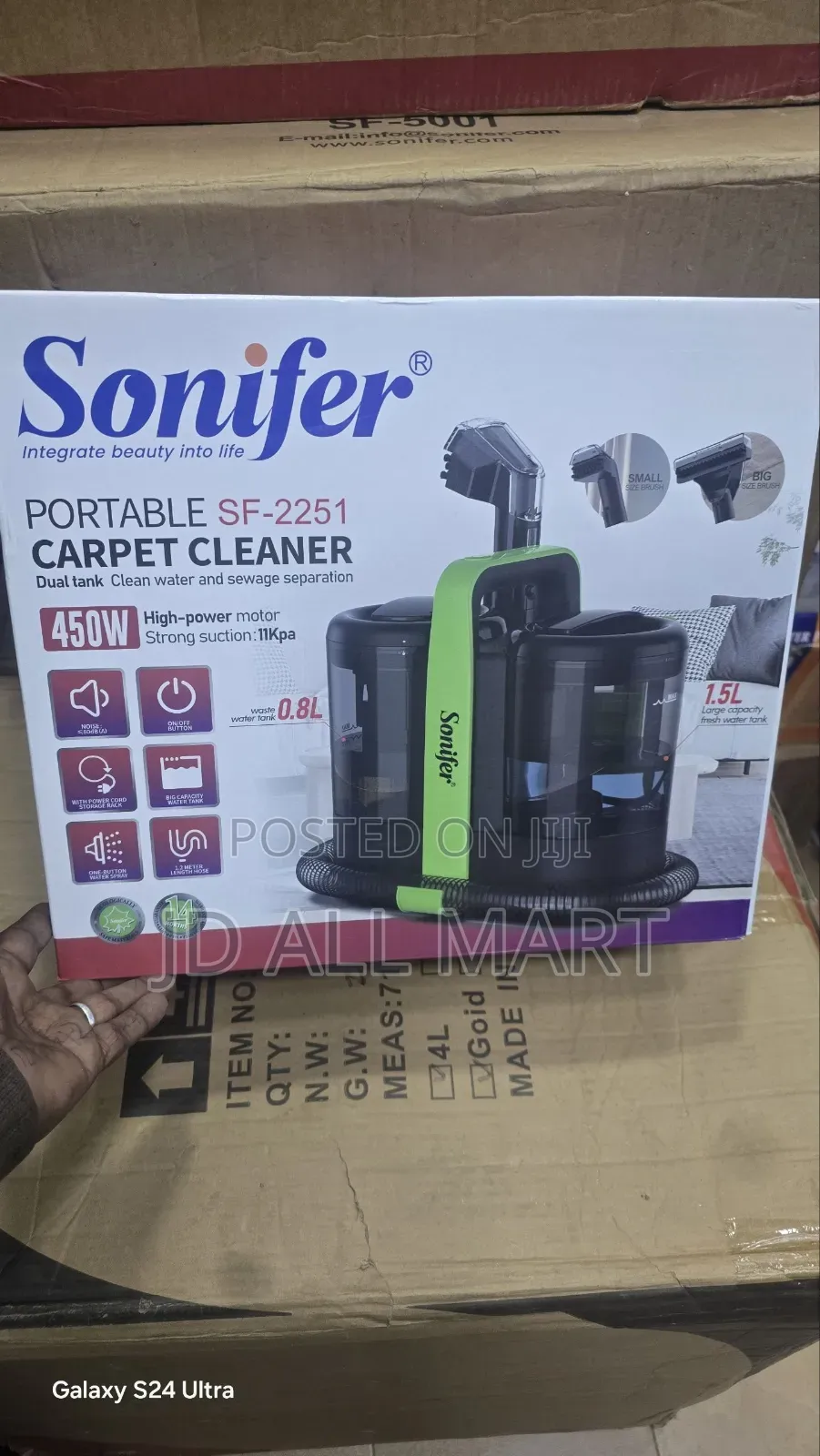 Sonifer Portable Carpet Cleaner.