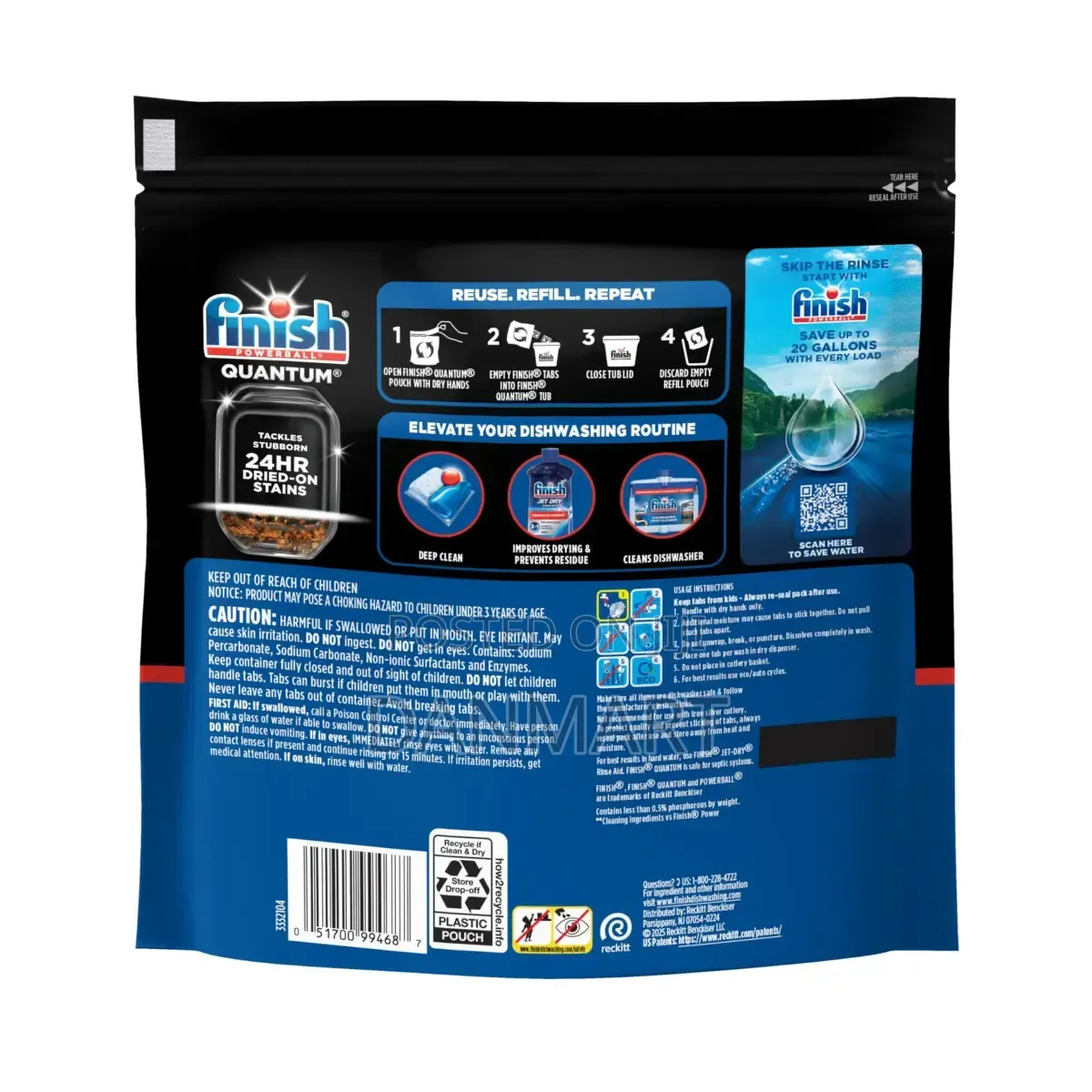 Finish Quantum Powerball Dishwasher Tab
