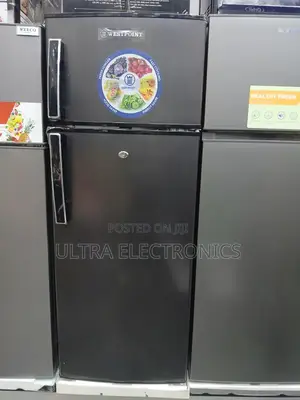 Westpoint Double-Door Refrigerator – Black Elegant Design