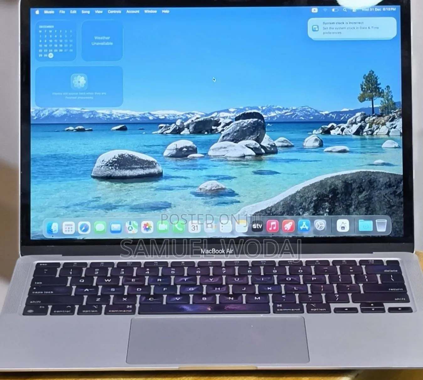 New Laptop Apple MacBook Air 2020 M1 8GB Apple M1 SSD 256GB