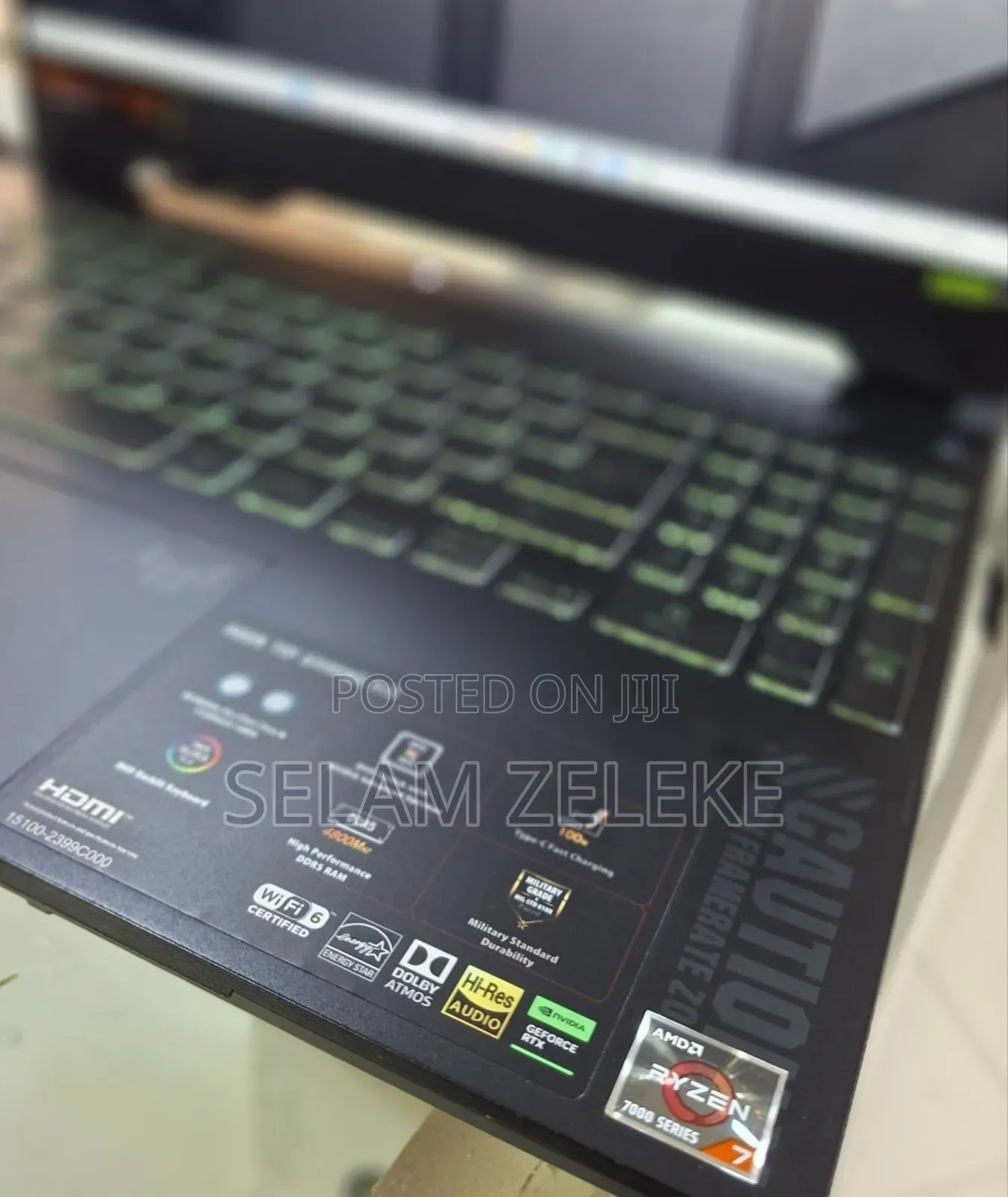 New Laptop Asus TUF Gaming A15 16GB AMD Ryzen 7 SSD 512GB