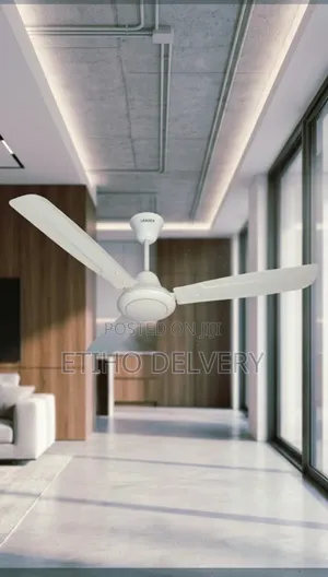 The Image Shows a White 3-Blade Ceiling Fan, Which Resembles Models Li