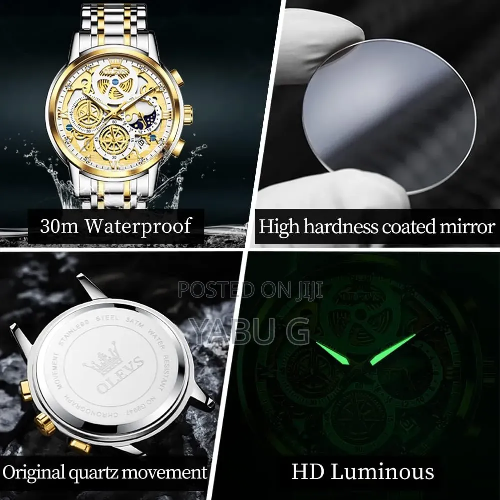 OLEVS Quartz Mens Watches - Luxury & Waterproof