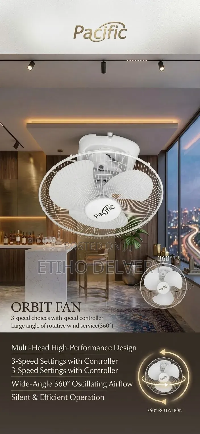 The Image Shows a Pacific Orbit Fan (Model LS40-16A or Similar 16-Inch