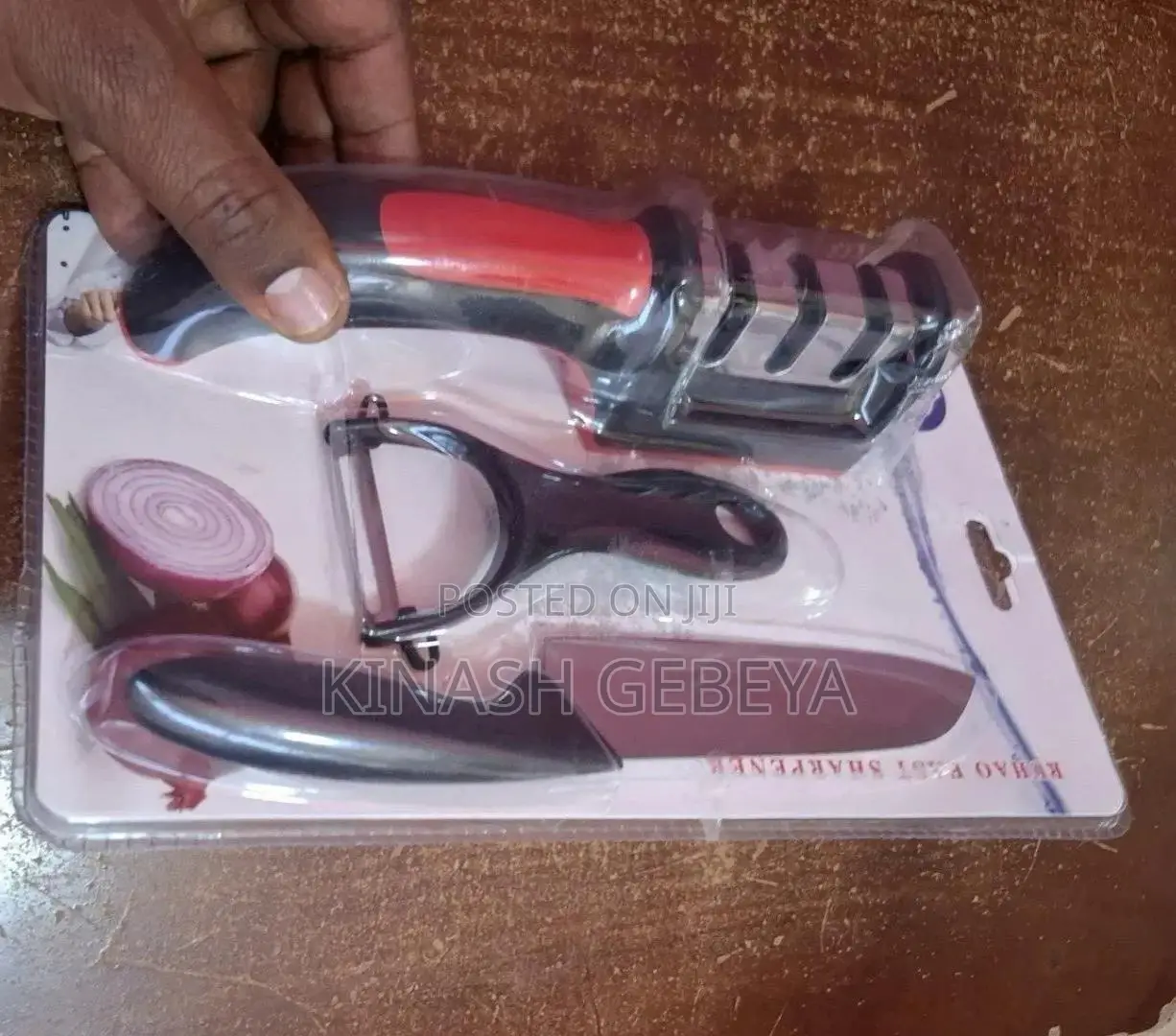 3pcs Knife Sharpener and Peeler Set