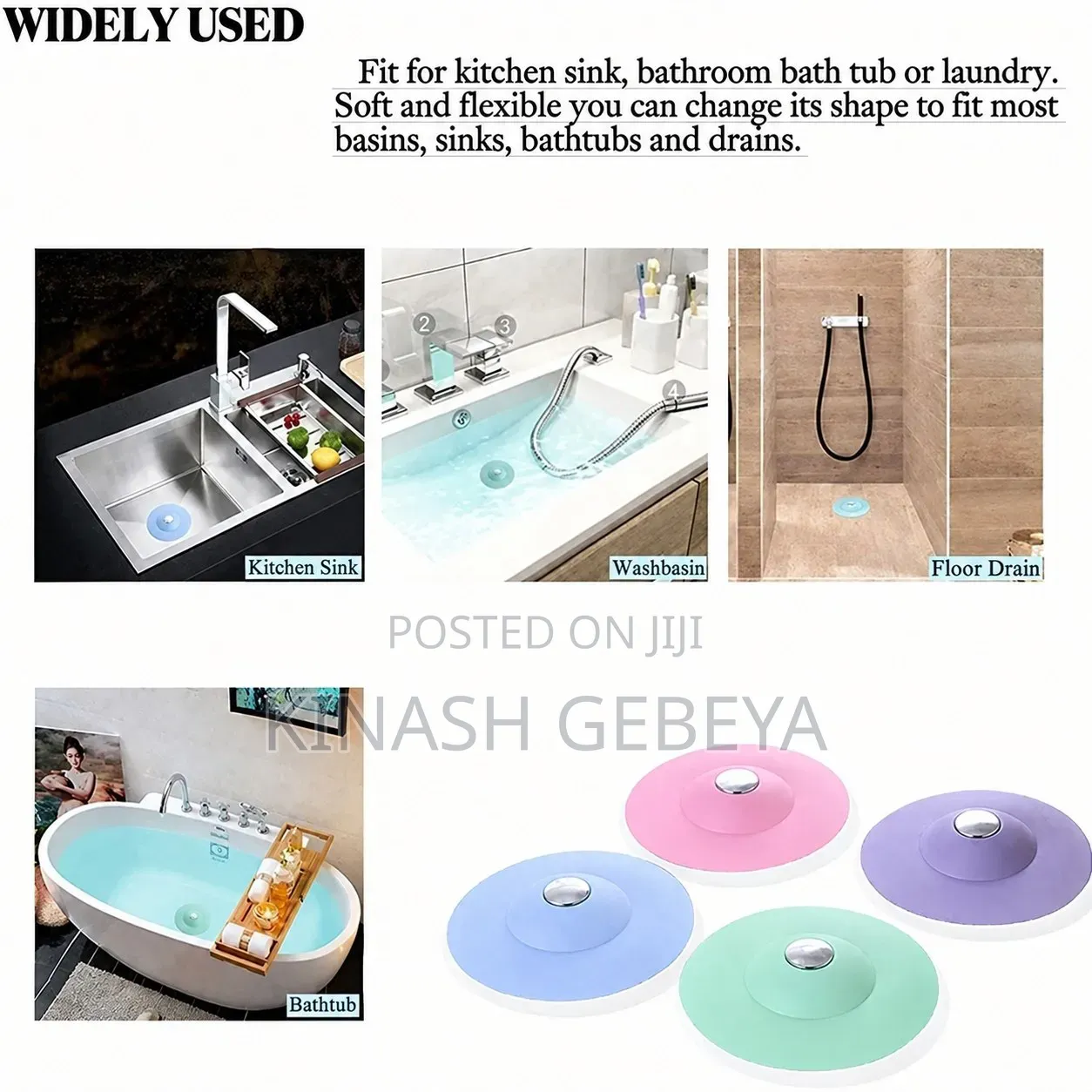 Silicone Shower Drain Stopper