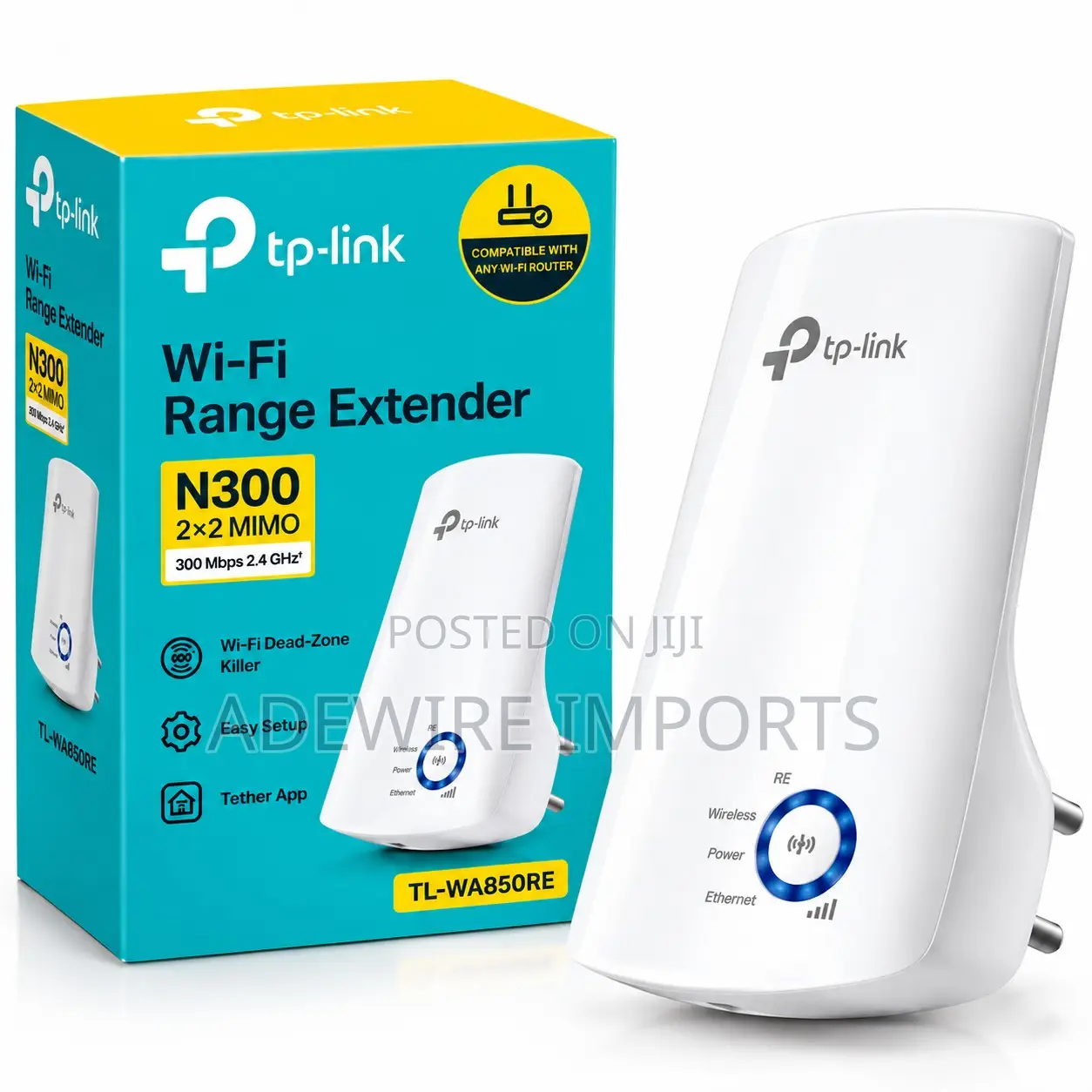 TP-Link TL-WA850RE N300 Wi-Fi Range Extender – 300 Mbps, 2.4 GHz