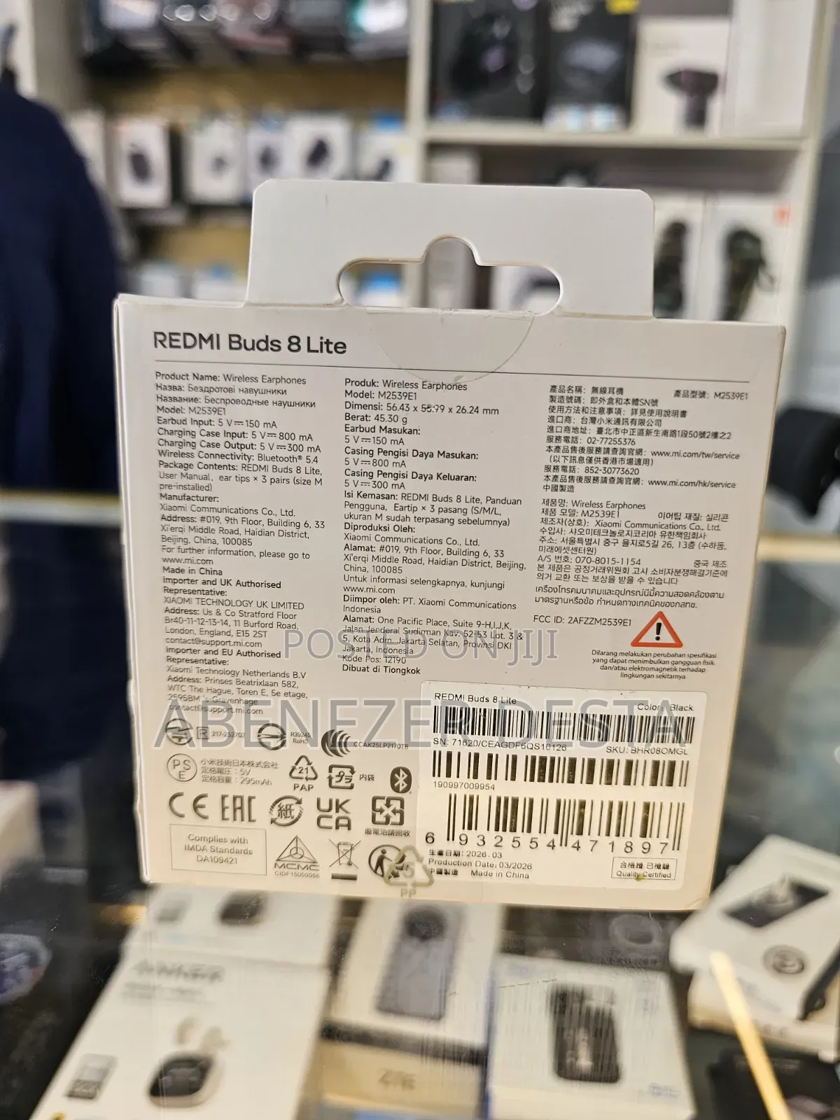 Xiaomi Redmi Buds 8 Lite True Wireless Earbuds In Black.