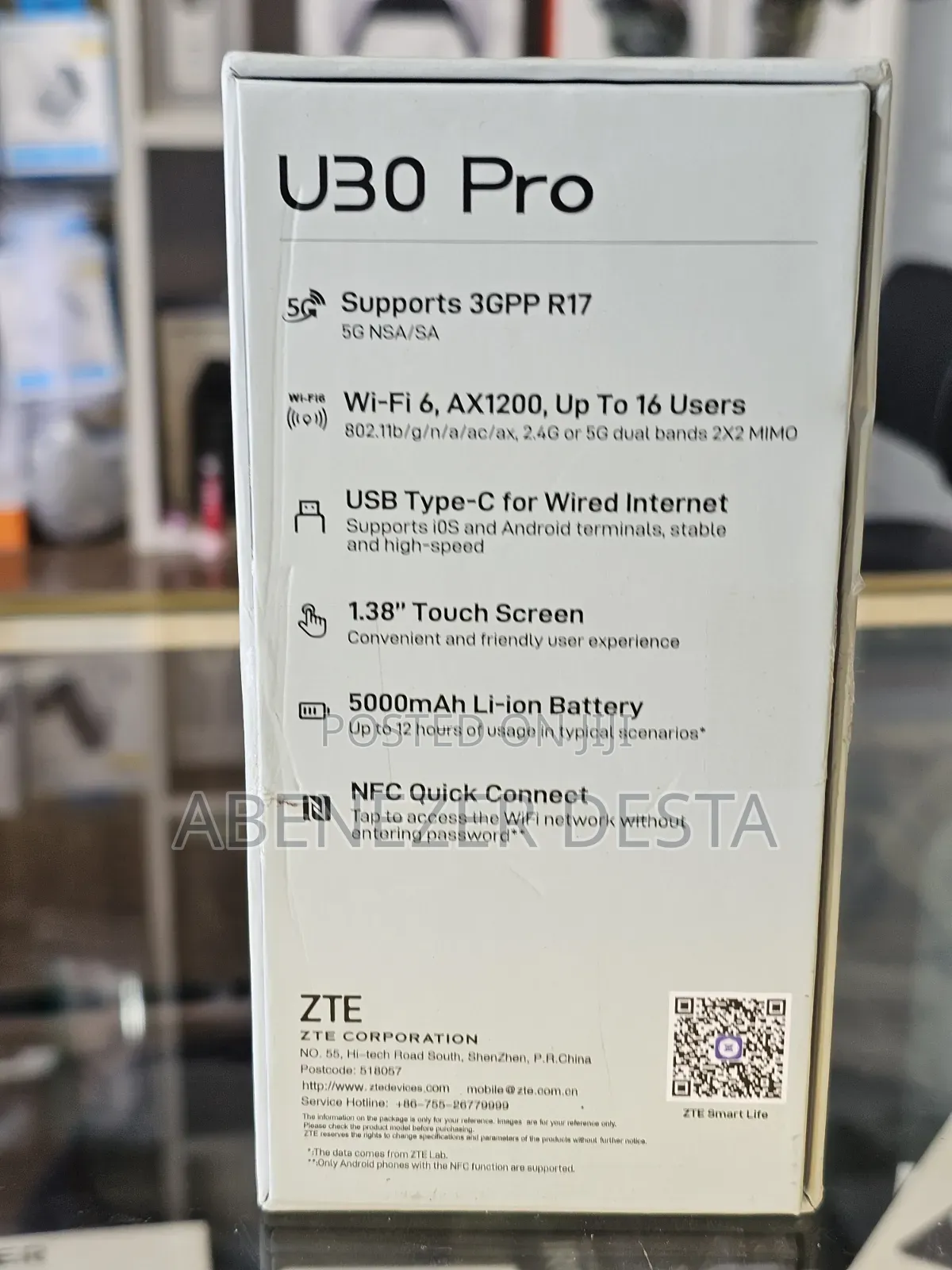 ZTE U30 Pro (MU5358), a Portable 5G Mobile Wi-Fi Router