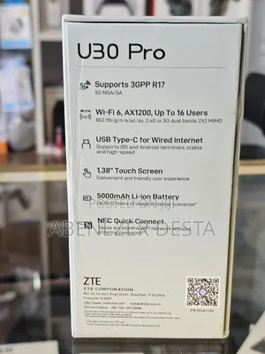 ZTE U30 Pro (MU5358), a Portable 5G Mobile Wi-Fi Router