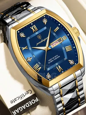 POEDAGAR Casual Men's Stainless Steel Date Waterproof