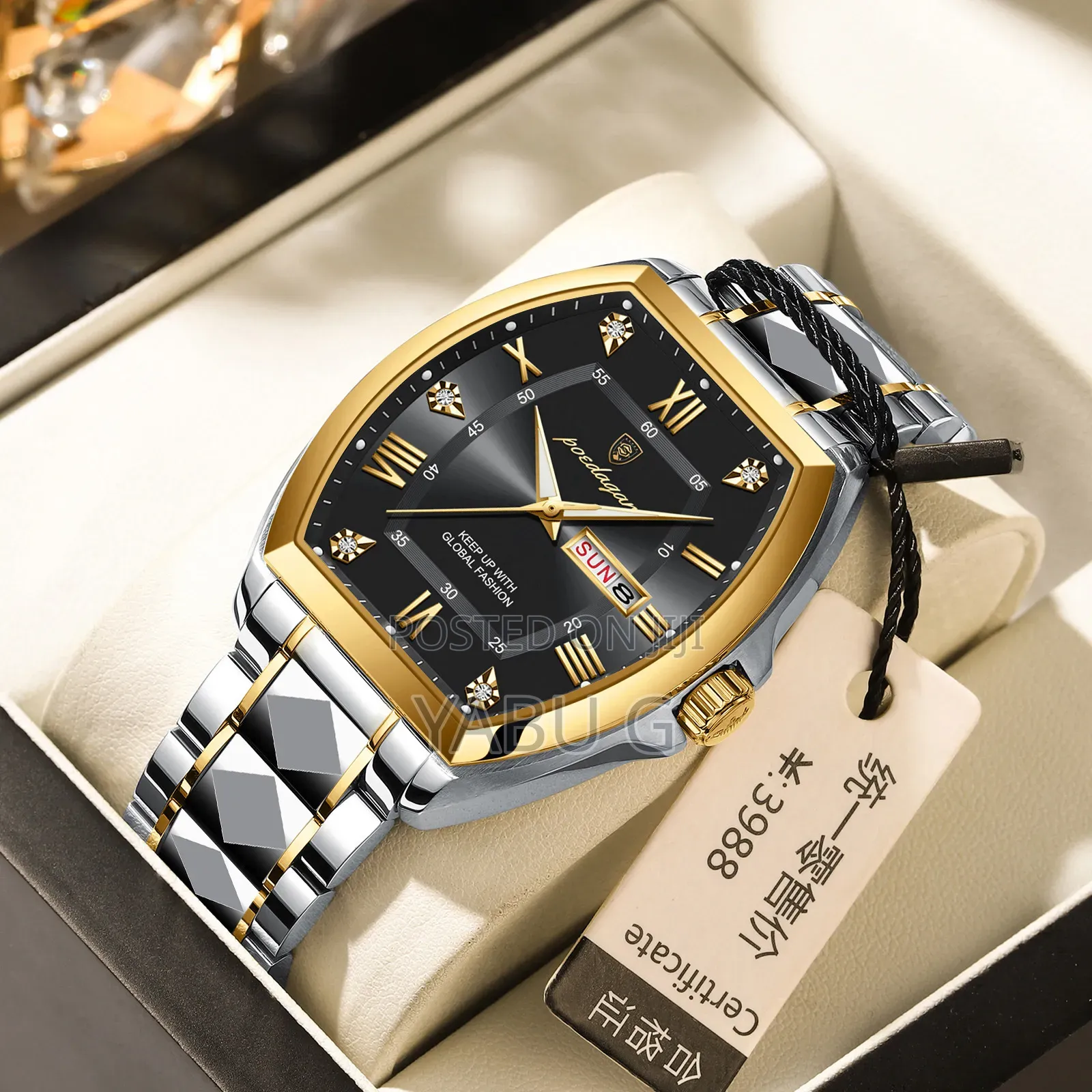 POEDAGAR Stainless Steel Watches for Man - Waterproof