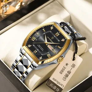 POEDAGAR Stainless Steel Watches for Man - Waterproof