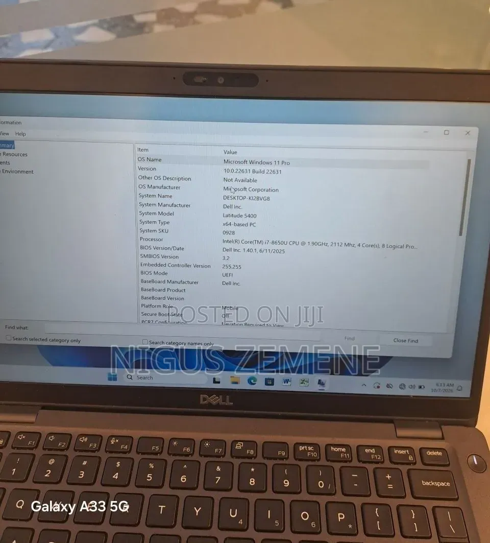 New Laptop Dell Latitude 5400 8GB Intel Core i7 SSD 256GB