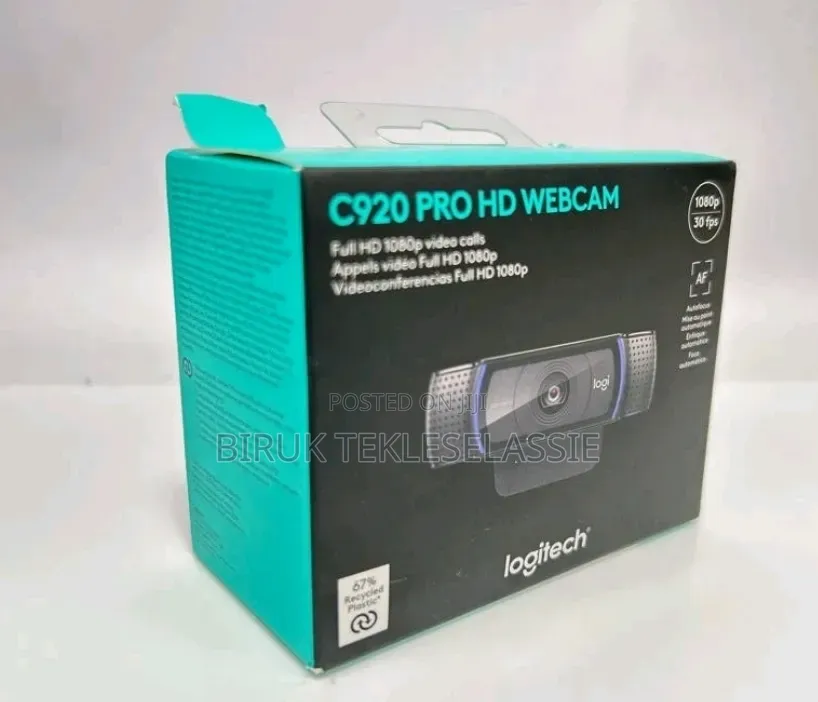 Logitech C920 HD Pro Webcam 1080p USB Widescreen Built in Mic Black