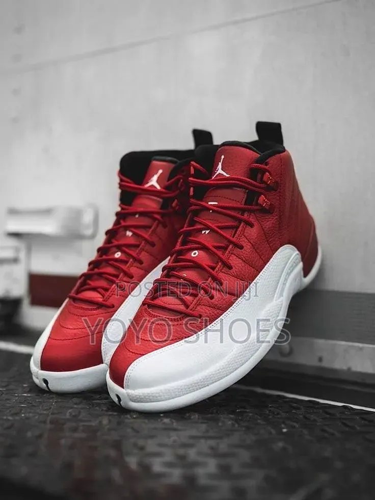 Air Jordan 12 Retro "Gym Red"/White Unisex Fashion Shoes