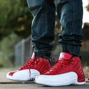 Air Jordan 12 Retro "Gym Red"/White Unisex Fashion Shoes