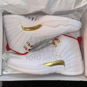 Air Jordan 12 Retro "FIBA "University Red/White Metallic Gold Shoes