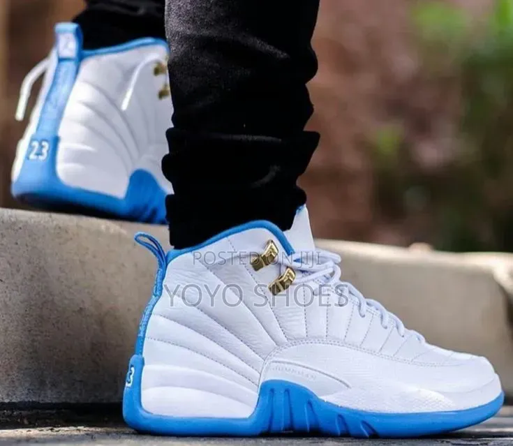 AIR Jordan 12 Retro "Melo" University Blue,Metallic Silver Unisex Shoe