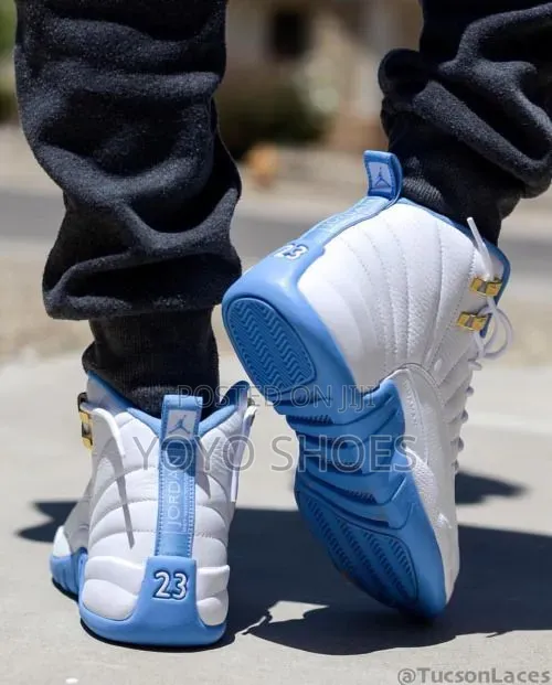 AIR Jordan 12 Retro "Melo" University Blue,Metallic Silver Unisex Shoe