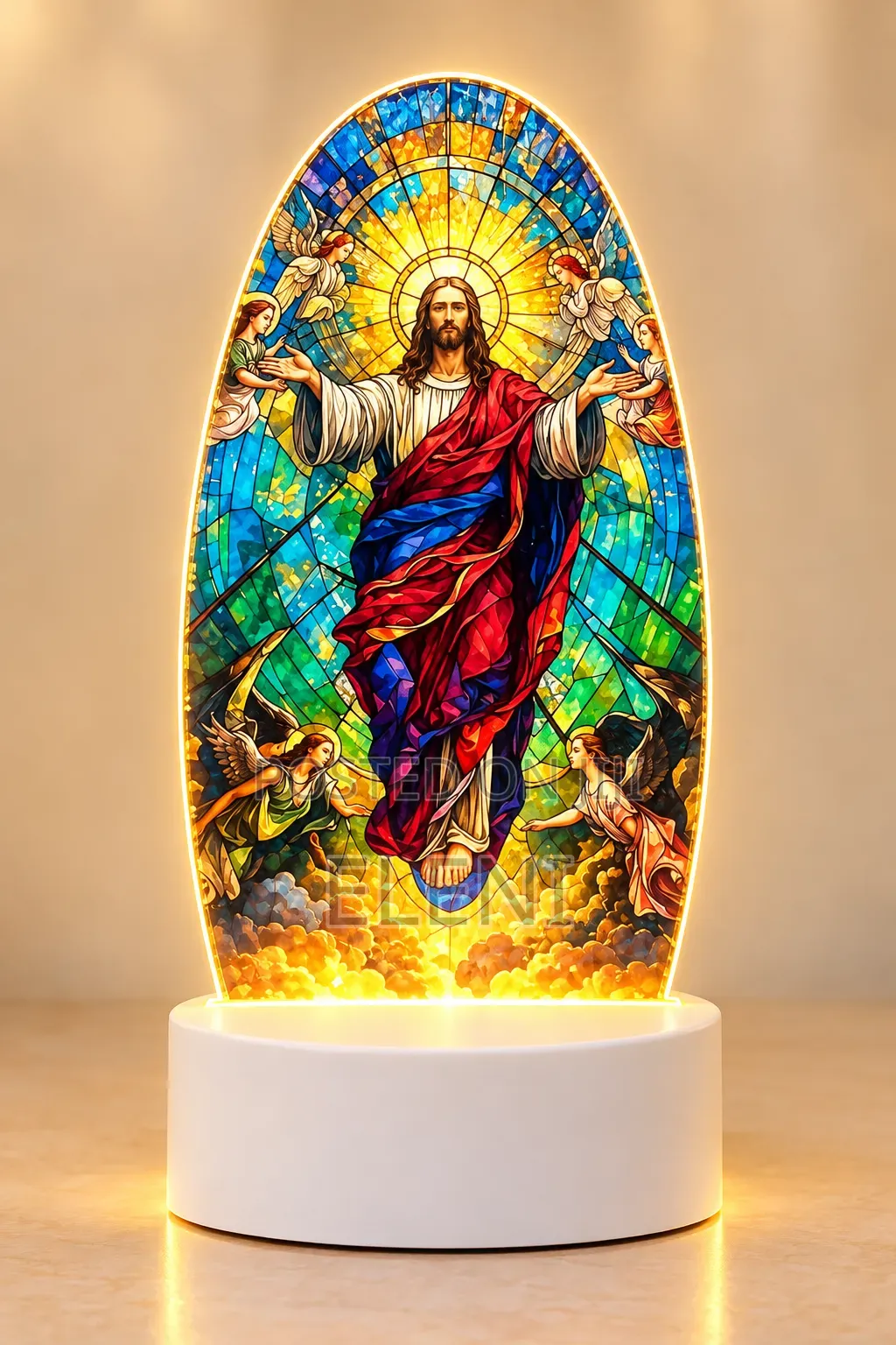 Jesus Christ Stained Glass LED Night Light 