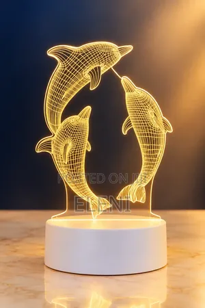 Golden Dolphin 3D LED Night Lamp
