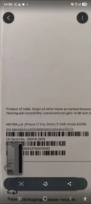 New Apple iPhone 17 Pro 512 GB White
