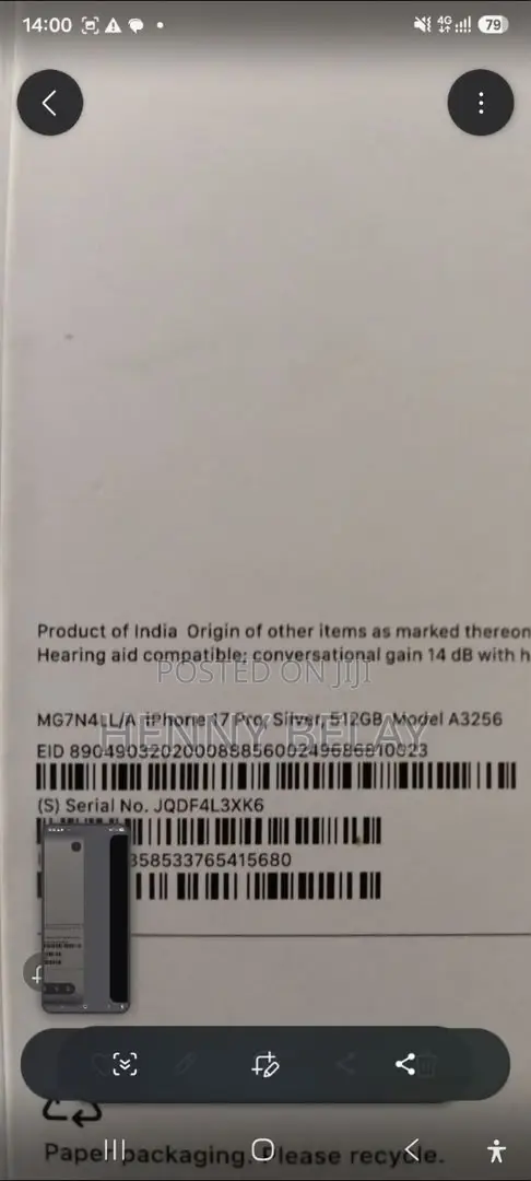 New Apple iPhone 17 Pro 512 GB White