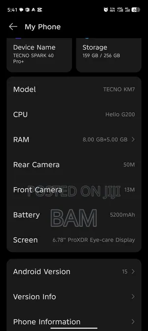 Tecno Spark 40 Pro+ 256 GB Black