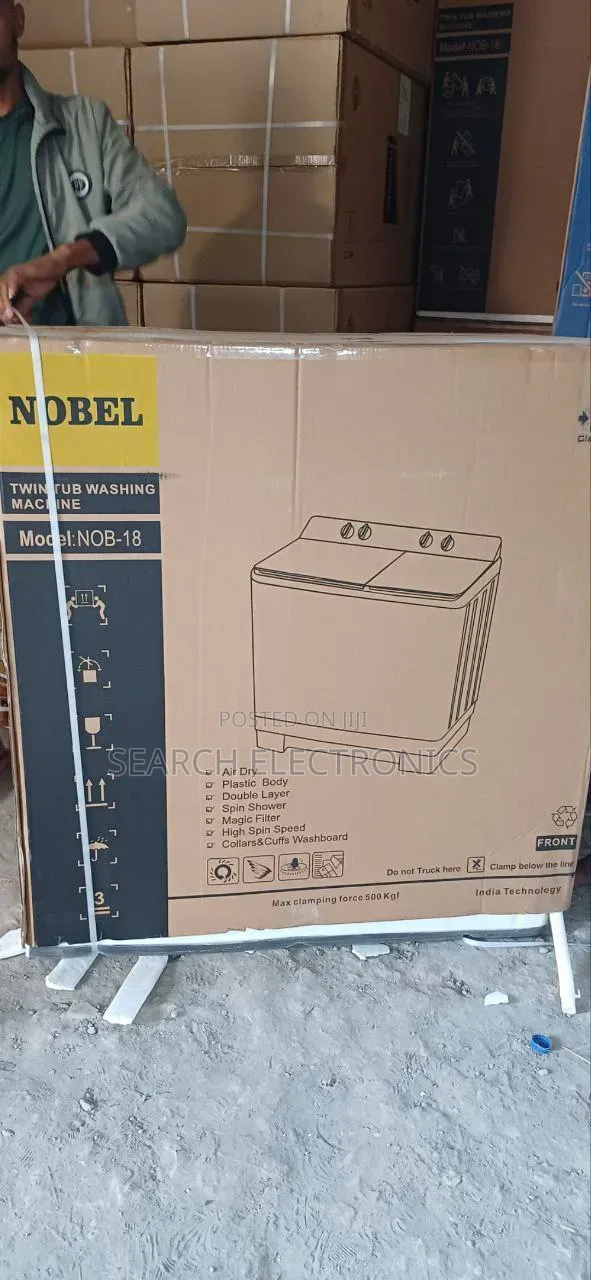Nobel 15,kg Coper Motor Washing Machine Semi Automatic Seastem Wash