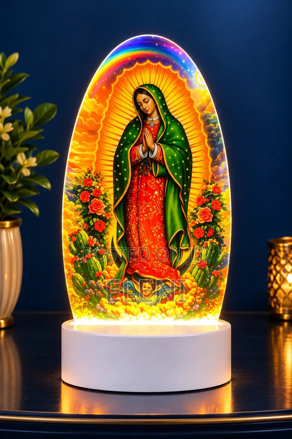 Virgin Mary Acrylic 3D LED Lamp