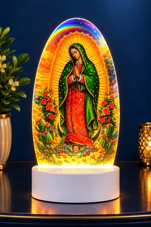 Virgin Mary Acrylic 3D LED Lamp