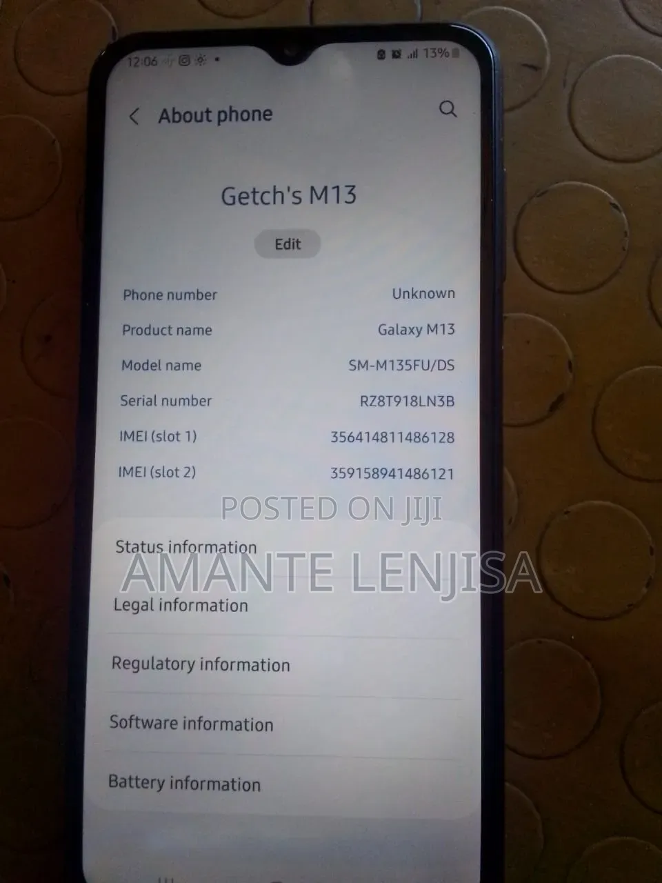 Samsung Galaxy M13 64 GB Black