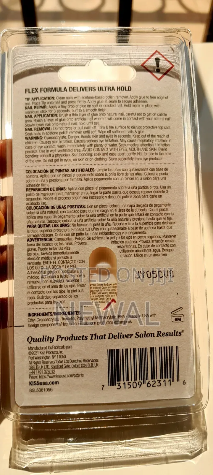 KISS Powerflex Brush-on Nail Glue | Ultra Hold False Nail Adhesive