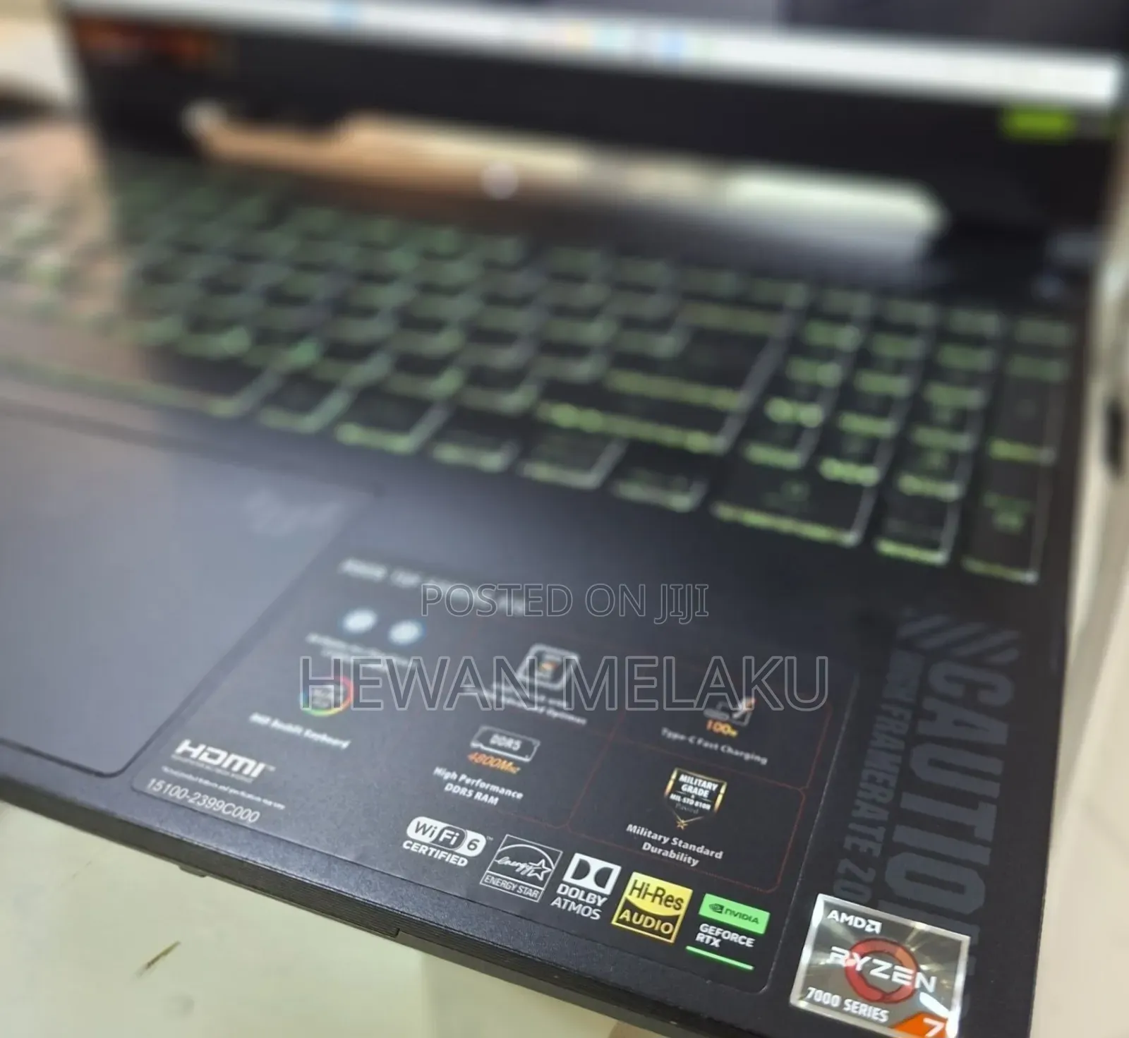 New Laptop Asus TUF Gaming A15 16GB AMD Ryzen 7 SSD 512GB