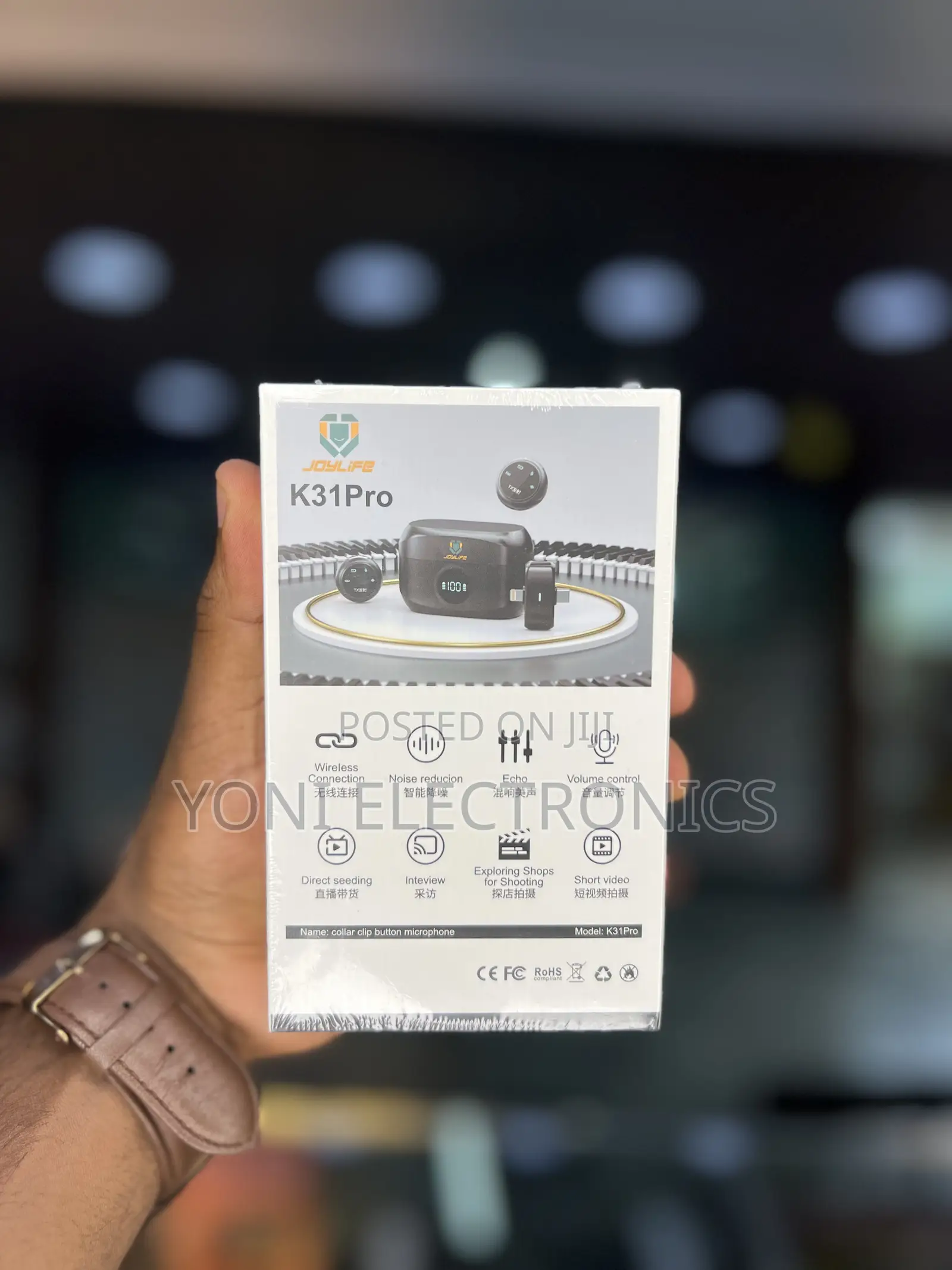 K31Pro Collar Clip Button Microphone