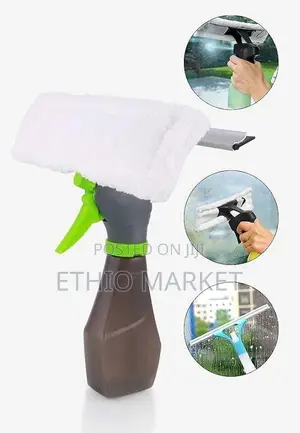 3 በ1 የሚረጭ ውሃ ያለው የመስኮት ማጽጃ ብሩሽ