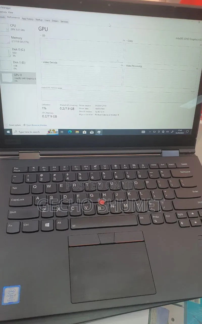 New Laptop Lenovo ThinkPad X1 Yoga 16GB Intel Core i7 SSD 512GB