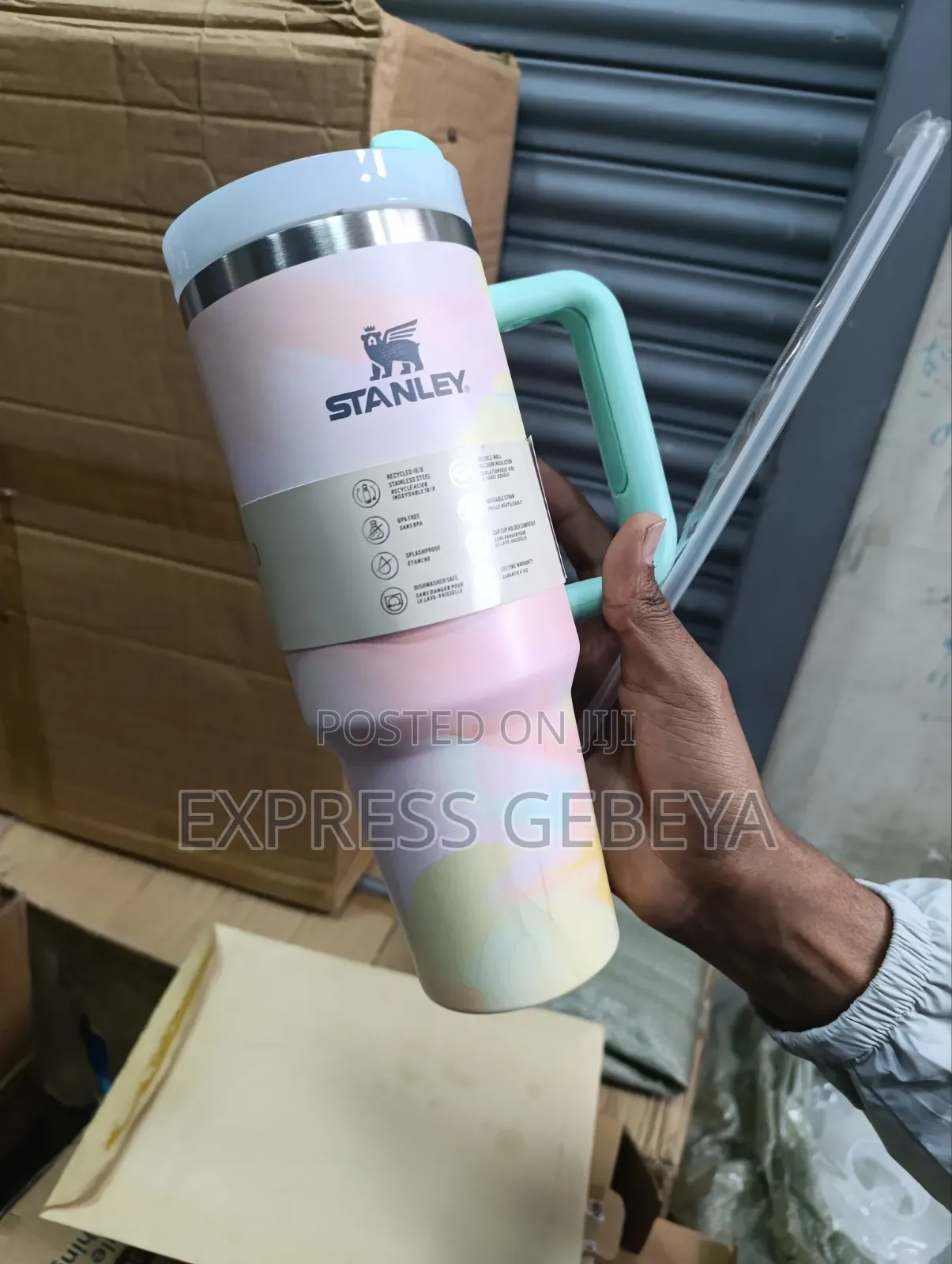 STANLEY Travel Cup Double Layer Stainless Steel Tumbler With Straw