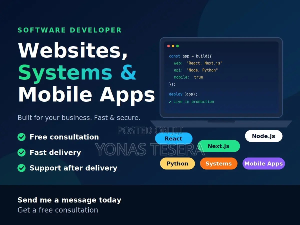 Professional Software Developer – Websites, Mobile Apps & Systems