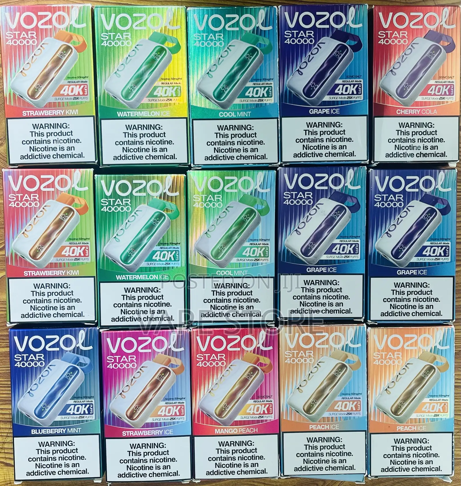 Vozol Star 40000 Puff Multiple Flavor