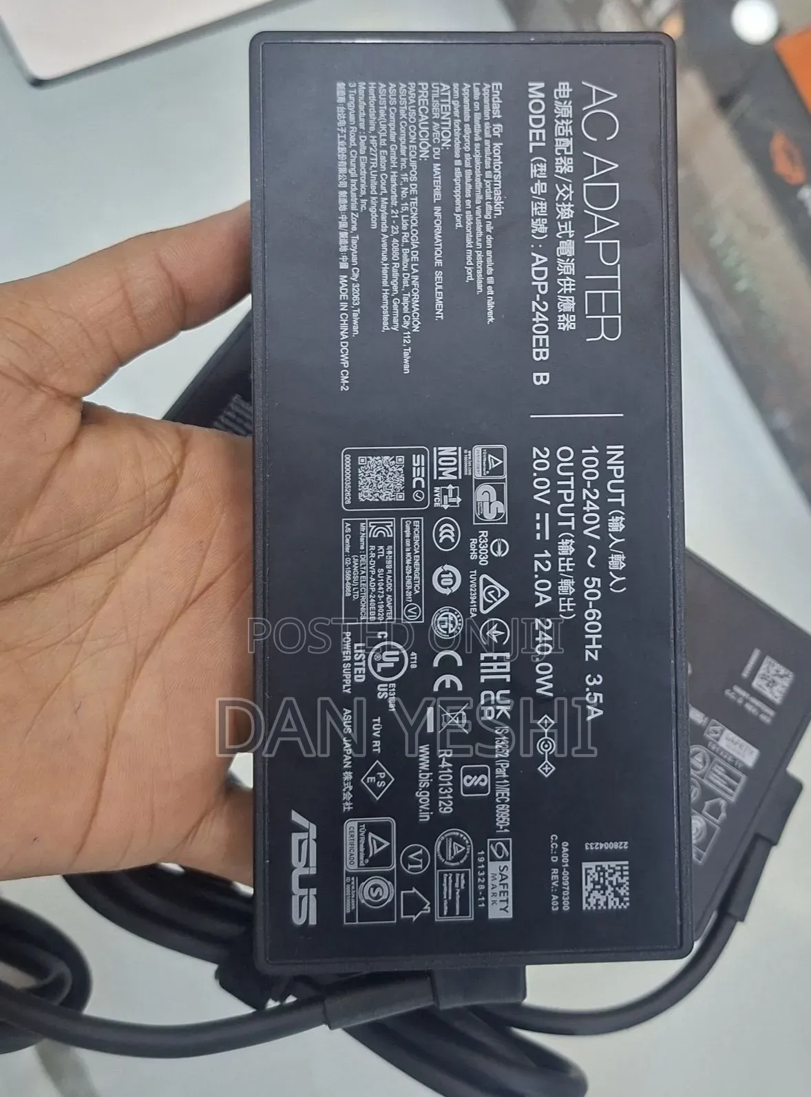For ASUS Gaming Charger 
 Original Charger 
 240Watt