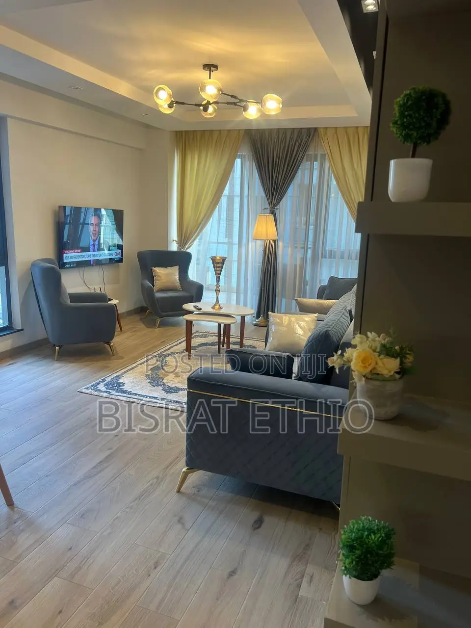 Furnished 1bdrm Apartment in Bole Rwanda for rent