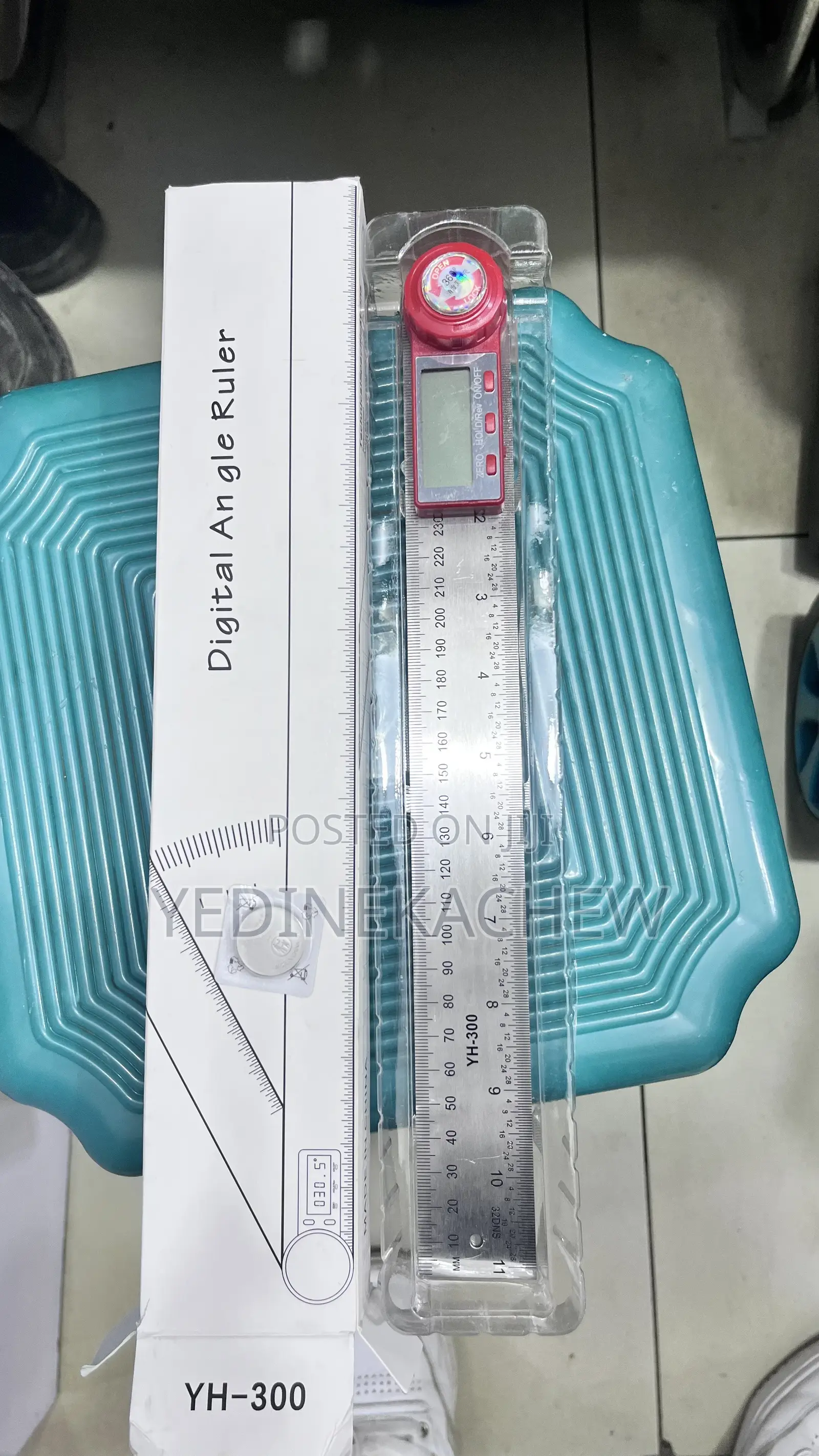 ዲጂታል የማዕዘን መለኪያ መስመር (Digital Angle Ruler - Model: YH-300)