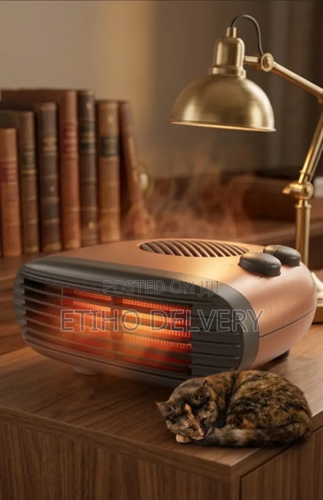 That Looks Like a Compact Electric Portable Fan or Quartz/Ceramic Room