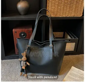 Large Capacity Black Tote Bag