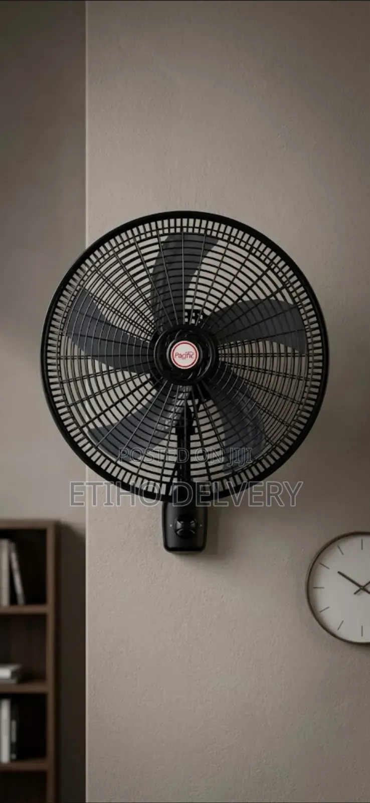 Aesthetic Shopping: This Black Pacific 18-Inch Wall Mount Fan Features