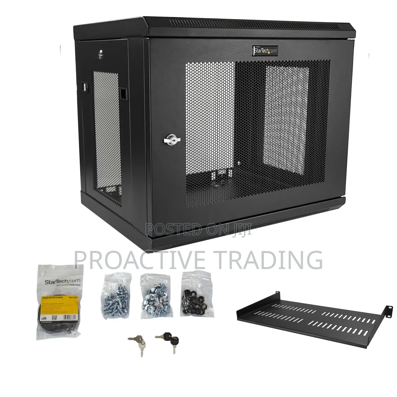 9U 19-Inch Wall-Mount Network Cabinet With 1U Shelf – Server Rack