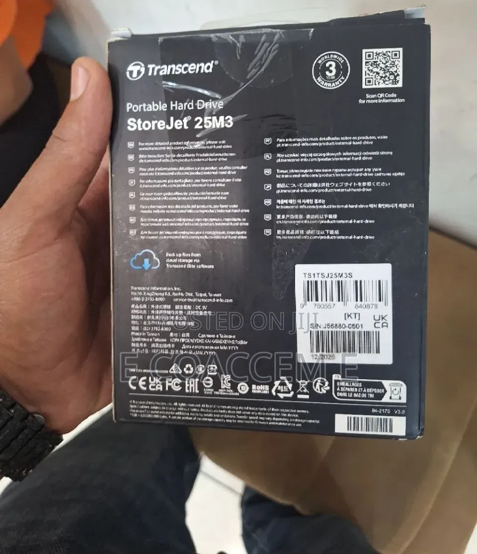 External Hard Disk Drive (HDD) 1TB Capacity of Stor